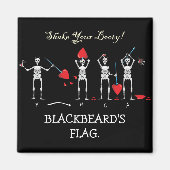 CAPTAIN MAYFLOWER'S Blackbeard Flag Magneet (Voorkant)