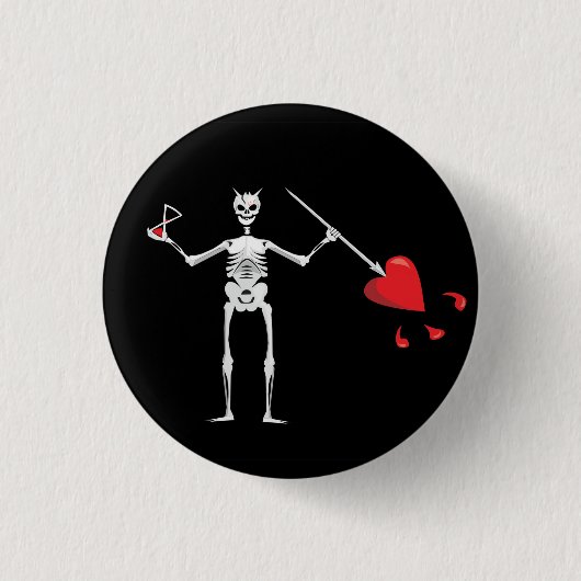 CAPTAIN MAYFLOWER'S Blackbeard Flag Ronde Button 3,2 Cm (Voorkant)