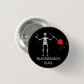 CAPTAIN MAYFLOWER'S Blackbeard Flag Ronde Button 3,2 Cm (Voorkant /achterkant)