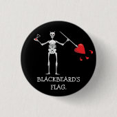 CAPTAIN MAYFLOWER'S Blackbeard Flag Ronde Button 3,2 Cm (Voorkant)