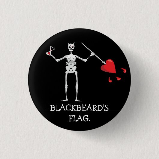 CAPTAIN MAYFLOWER'S Blackbeard Flag Ronde Button 3,2 Cm (Voorkant)