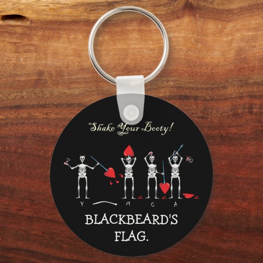 CAPTAIN MAYFLOWER'S Blackbeard Flag Sleutelhanger (Voorkant)