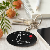 CAPTAIN MAYFLOWER'S Blackbeard Flag Sleutelhanger (Zijkant)