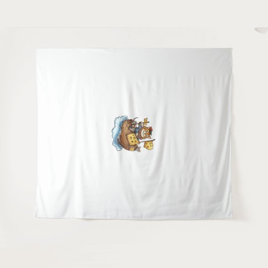 Captain Meowbeard - Grappige Pirate Cat Graphic Wandkleed (Voorkant (horizontaal))