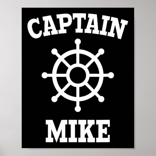 Captain Mike T-shirt Poster (Voorkant)