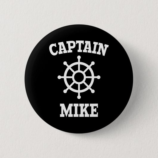 Captain Mike T-shirt Ronde Button 5,7 Cm (Voorkant)