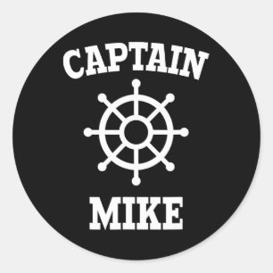 Captain Mike T Shirt Ronde Sticker