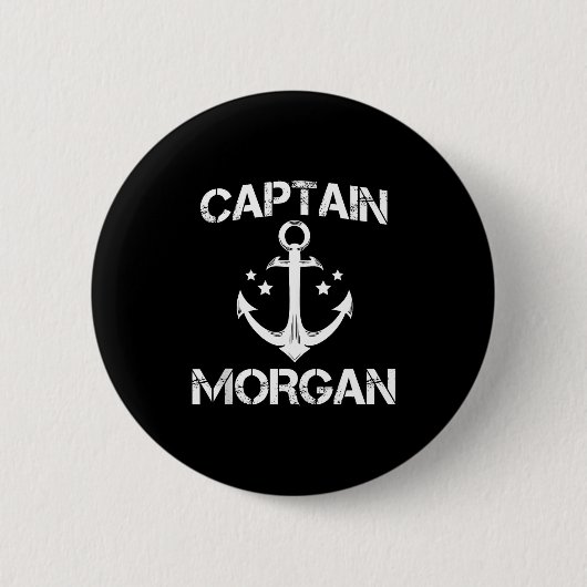 Captain Morgan Funny Birthday Ised Surname Clan Gi Ronde Button 5,7 Cm (Voorkant)