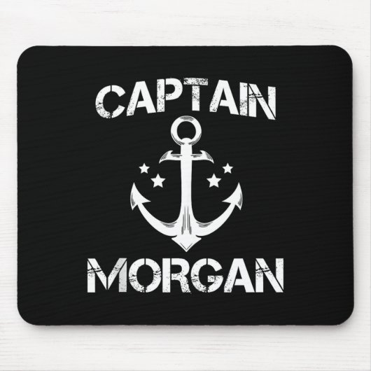 Captain Morgan Grappige Verjaardag Ised Achternaam Muismat (Voorkant)