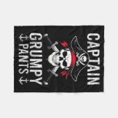 Captain Mpy Pants Rate Humor Skull Graphic  Fleece Deken (Voorkant (Horizontaal))