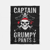 Captain Mpy Pants Rate Humor Skull Graphic  Fleece Deken (Voorkant)