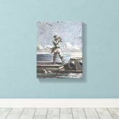 Captain Nemo Verne 20.000 Leagues Sci Fi Art Canvas Afdruk (Insitu (Houten vloer))