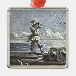 Captain Nemo Verne 20.000 Leagues Sci Fi Art Metalen Ornament