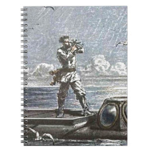 Captain Nemo Verne 20.000 Leagues Sci Fi Art Notitieboek