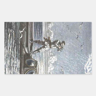 Captain Nemo Verne 20.000 Leagues Sci Fi Art Rechthoekige Sticker