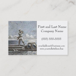 Captain Nemo Verne 20.000 Leagues Sci Fi Art Visitekaartje