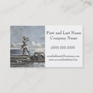 Captain Nemo Verne 20.000 Leagues Sci Fi Art Visitekaartje