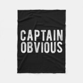Captain Obvious Funny Phrase Saying Expression Sai Fleece Deken (Voorkant)