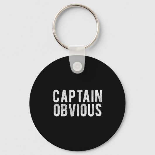 Captain Obvious Funny Phrase Saying Expression Sai Sleutelhanger (Voorkant)