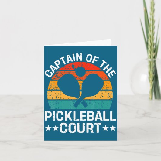 Captain Of The Ckleball Court Funny Ckleball P  Kaart (Voorkant)
