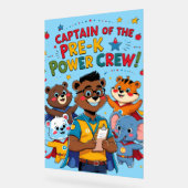 "Captain of the Pre-K Power Crew – Classroom  Acryl Bord (Hoek)