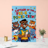 "Captain of the Pre-K Power Crew – Classroom  Acryl Bord (Huwelijk)