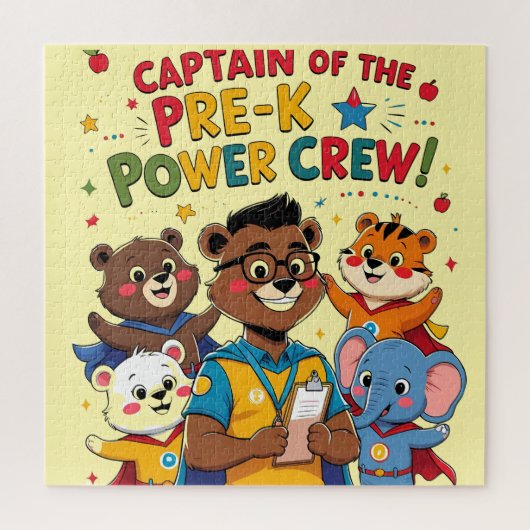 Captain of the Pre-K Power Crew – Puzzle Legpuzzel (Verticaal)