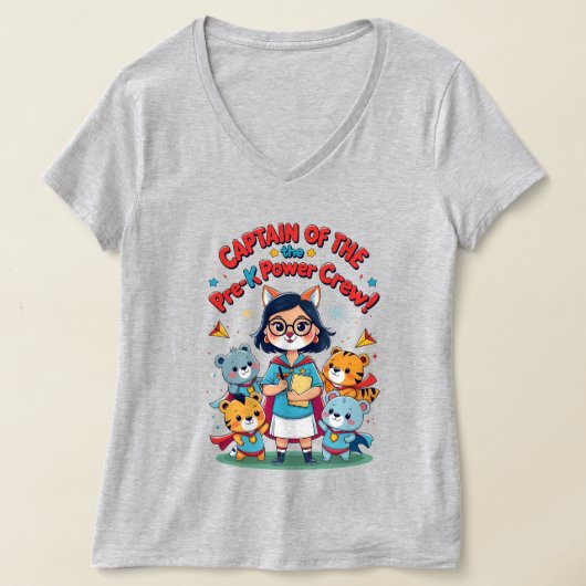 Captain of the Pre-K Power Crew T-shirt (Laagn)