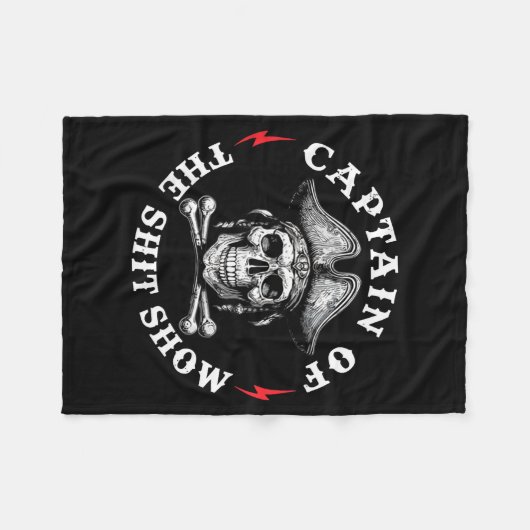 Captain Of The Show  Fleece Deken (Voorkant (Horizontaal))