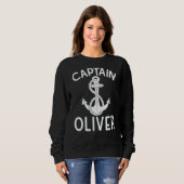 Captain Oliver Sailing Boating Boat Ship Yacht Trui (Voorkant volledig)