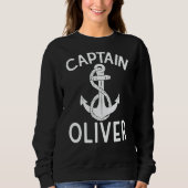Captain Oliver Sailing Boating Boat Ship Yacht Trui (Voorkant)