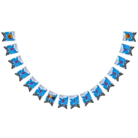 Captain One-derpants Gelukkige Verjaardag Vlaggetjes (Alle)