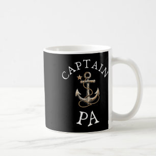 Captain Pa Boat Zeilboot varen Vintage Anker Fun Koffiemok