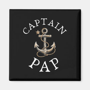 Captain Pap Boat Zeilboot varen Vintage Anchor Fu Magneet