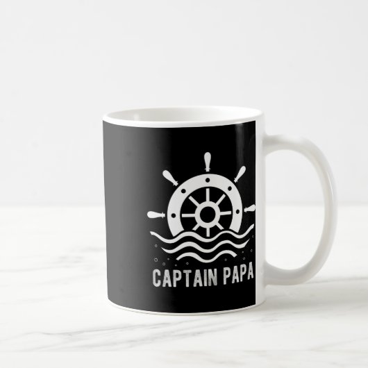 Captain Papa Boating Vaderdag Pontoon Captain Koffiemok (Rechts)