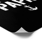 Captain Papa Pontoon Boat Lake Fishing Boating Sai Poster (Hoek)