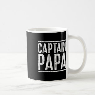 Captain Papa T-shirt Pontonboot Vaderdag Vissen Koffiemok