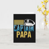 Captain Papa - Zeilkapitein Pet - Boat Lover Bo Kaart (Gele Bloem)