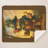 Captain PineBeard - Pineapple Empire Sherpa Deken (Voorkant (horizontaal))