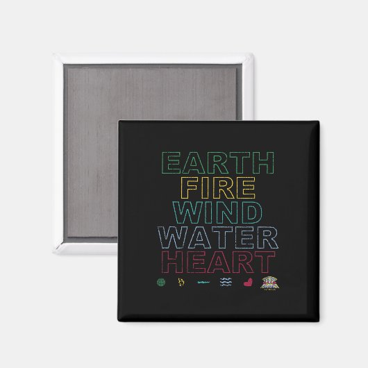 Captain Planet Earth Day Wind Fire Water Hea Magneet (Voorkant / Achterkant)