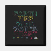 Captain Planet Earth Day Wind Fire Water Hea Magneet (Voorkant)