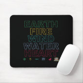 Captain Planet Earth Day Wind Fire Water Hea Muismat (Met muis)
