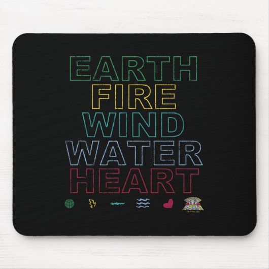 Captain Planet Earth Day Wind Fire Water Hea Muismat (Voorkant)