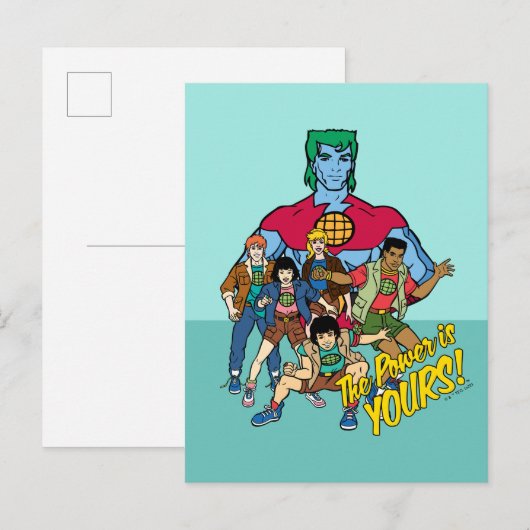 Captain Planet Group Graphic - The Power Is Yours Briefkaart (Voorkant / Achterkant)