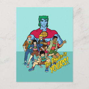 Captain Planet Group Graphic - The Power Is Yours Briefkaart