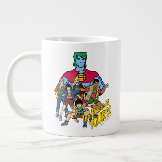 Captain Planet Group Graphic - The Power Is Yours Grote Koffiekop (Links)
