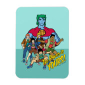 Captain Planet Group Graphic - The Power Is Yours Magneet (Verticaal)