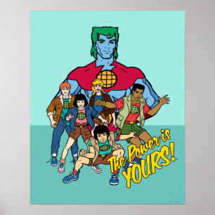 Captain Planet Group Graphic - The Power Is Yours Poster