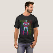 Captain Planet Hero Rainbow Text Stack T-shirt (Voorkant volledig)