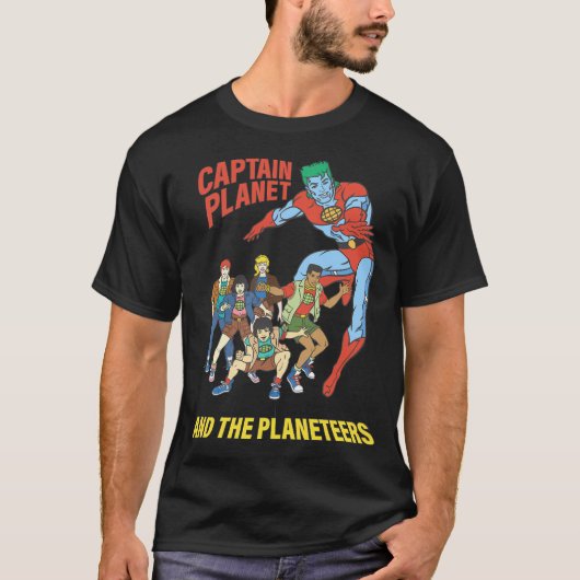 Captain Planet Planeteers United Logo T-shirt (Voorkant)